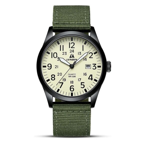 Men’s Analog Nylon Watch - Picture 1 of 6